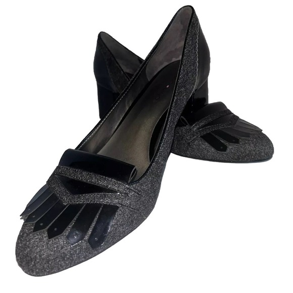 Bandolino Wedge 2" Heels Bdodonna 10 M Grey w/Black fridge on Top. New - Picture 11 of 12